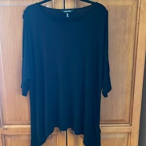 Ellen Tracy 1X black cold shoulder top like new